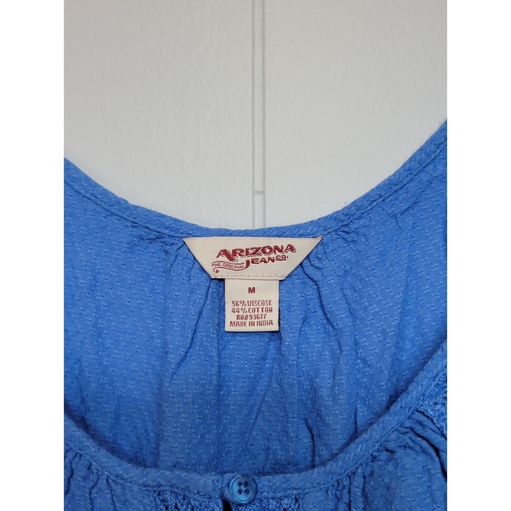 Women's Blue Camisole Tank Top Sonoma Size Medium 100% Cotton - Picture 5 of 5